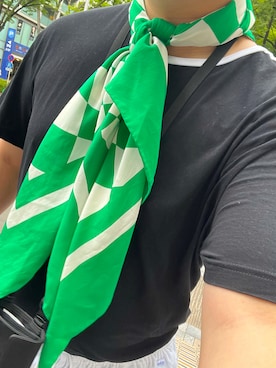 「古着好きな人と繋がりたい」｜「アイテム（財布/小物）」を使った、maruさん（メンズ・182cm）の夏コーディネート