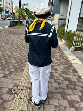 「アイテム（財布/小物、イエロー系）」を使った、maruさん（メンズ・182cm）の夏コーディネート