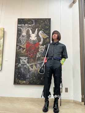 「MM6 Maison Margiela（ｴﾑｴﾑｼｯｸｽ ﾒｿﾞﾝ ﾏﾙｼﾞｪﾗ）のアイテム（トップス）」を使った、よっしーさん（メンズ・168cm）の冬コーディネート