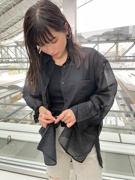 辻村奈々さん（レディース・159cm）の春コーディネート