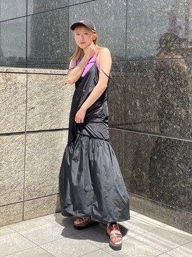 「アイテム（サンダル、その他）」を使った、辻村奈々さん（レディース・159cm）の夏コーディネート