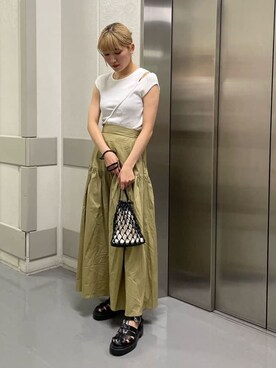 辻村奈々さん（レディース・159cm）の夏コーディネート