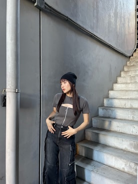 辻村奈々さん（レディース・159cm）の冬コーディネート