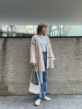 辻村奈々さん（レディース・159cm）の冬コーディネート