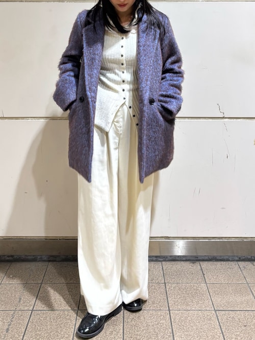 セットアップ対応】シャギーテーラードコート（テーラードジャケット