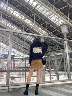 辻村奈々さん（レディース・159cm）の冬コーディネート