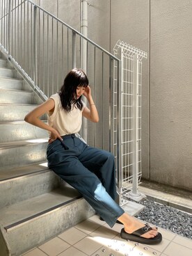 辻村奈々さん（レディース・159cm）の夏コーディネート