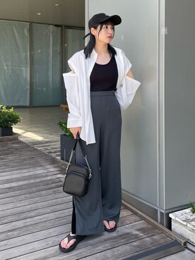 辻村奈々さん（レディース・159cm）の夏コーディネート