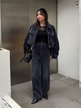 「MURUA（ムルーア）のアイテム」を使った、辻村奈々さん（レディース・159cm）の夏コーディネート