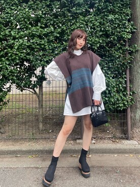 辻村奈々さん（レディース・159cm）の夏コーディネート