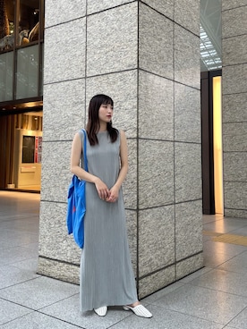 「#murua_by_staff」｜「アイテム（ワンピース/ドレス）」を使った、辻村奈々さん（レディース・159cm）の夏コーディネート
