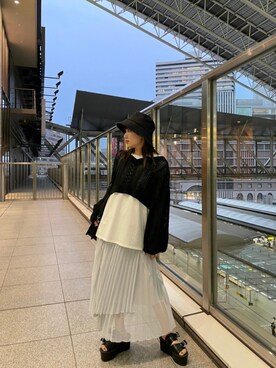 辻村奈々さん(レディース・159cm)の春コーディネート