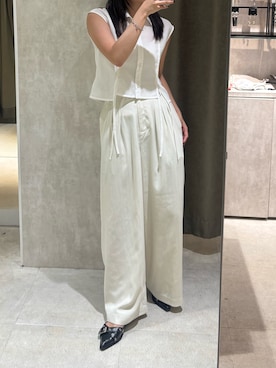 「MURUA（ムルーア）のアイテム」を使った、辻村奈々さん（レディース・159cm）の夏コーディネート