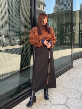 辻村奈々さん（レディース・159cm）の秋コーディネート