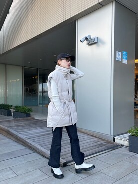 辻村奈々さん（レディース・159cm）の冬コーディネート