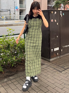 「アイテム（ワンピース/ドレス）」を使った、辻村奈々さん（レディース・159cm）の夏コーディネート