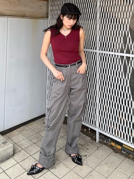 辻村奈々さん（レディース・159cm）の夏コーディネート