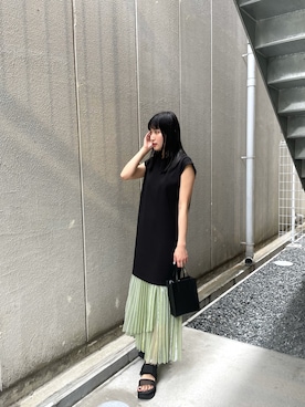 「#murua_by_staff」｜「アイテム（ワンピース/ドレス）」を使った、辻村奈々さん（レディース・159cm）の春コーディネート