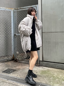 辻村奈々さん（レディース・159cm）の冬コーディネート