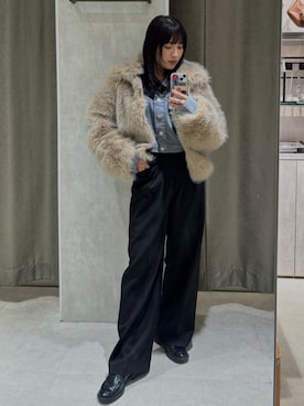 「MURUA（ムルーア）のアイテム」を使った、辻村奈々さん（レディース・159cm）の秋コーディネート