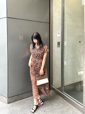 「#murua_by_staff」｜「アイテム（ワンピース/ドレス）」を使った、辻村奈々さん（レディース・159cm）の春コーディネート
