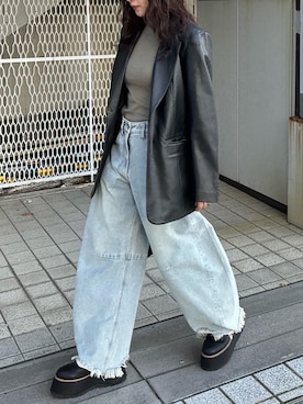 辻村奈々さん（レディース・159cm）の夏コーディネート