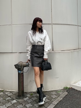 辻村奈々さん（レディース・159cm）の冬コーディネート