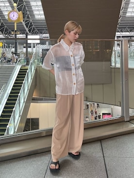 辻村奈々さん（レディース・159cm）の夏コーディネート