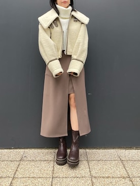 阿部 穂奈美さん（レディース・155cm）の冬コーディネート