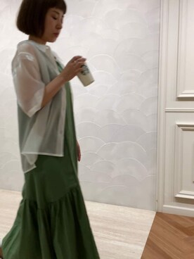 「アイテム（サンダル、その他）」を使った、阿部 穂奈美さん（レディース・155cm）の夏コーディネート