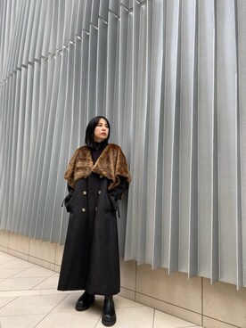 「MURUA（ムルーア）のアイテム（その他アウター）」を使った、阿部 穂奈美さん（レディース・155cm）の秋コーディネート