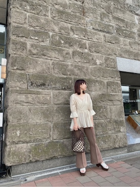 阿部 穂奈美さん（レディース・155cm）の春コーディネート