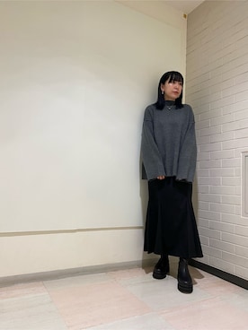 阿部 穂奈美さん(レディース・155cm)の冬コーディネート