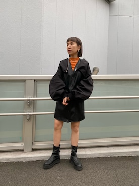 阿部 穂奈美さん（レディース・155cm）の冬コーディネート