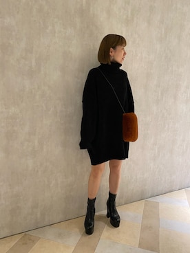 阿部 穂奈美さん(レディース・155cm)の冬コーディネート