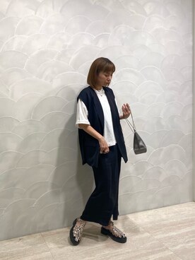 「アイテム（サンダル、その他）」を使った、阿部 穂奈美さん（レディース・155cm）の夏コーディネート