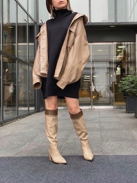 阿部 穂奈美さん（レディース・155cm）の秋コーディネート