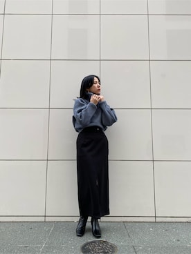 阿部 穂奈美さん（レディース・155cm）の冬コーディネート