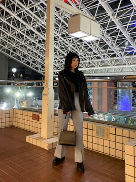 「MURUA（ムルーア）のアイテム（テーラードジャケット）」を使った、阿部 穂奈美さん（レディース・155cm）の春コーディネート