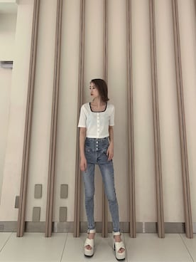 杉原優利さん（レディース・152cm）の春コーディネート