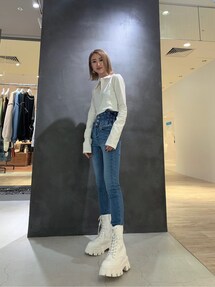 サイドレースアップハイウエストパギンス｜エモダ（EMODA