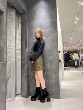 杉原優利さん（レディース・152cm）の冬コーディネート