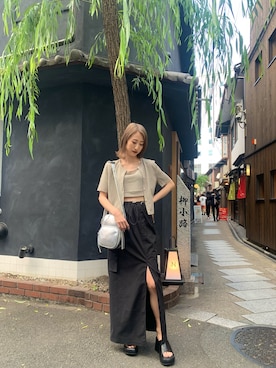 「アイテム（アンサンブル、その他）」を使った、杉原優利さん（レディース・152cm）の春コーディネート