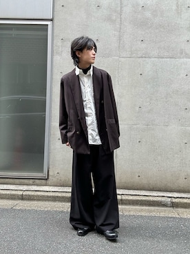 「アイテム（Tシャツ/カットソー、ブラック系）」を使った、ダイスケさん（メンズ・170cm）の秋コーディネート