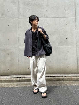 「OOFOS（ウーフォス）のアイテム」を使った、ダイスケさん（メンズ・170cm）の夏コーディネート