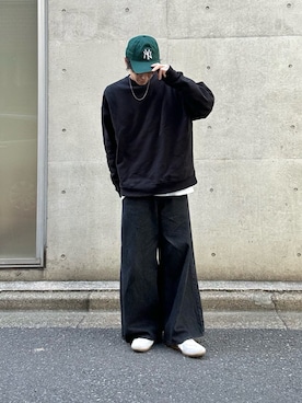 「アイテム（帽子、グリーン系）」を使った、ダイスケさん（メンズ・170cm）の秋コーディネート