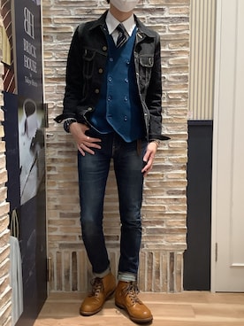 「Lee」｜「アイテム（フォーマルスーツ/小物）」を使った、BRICK HOUSE by Tokyo Shirts 各務原イオンモール店さん（メンズ・172cm）の秋コーディネート