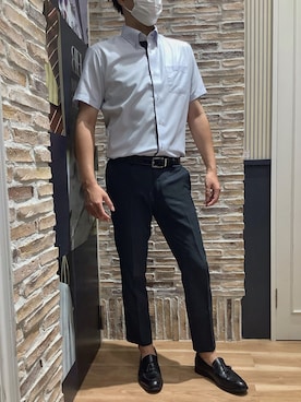 「アイテム（ビジネスシャツ）」を使った、BRICK HOUSE by Tokyo Shirts 各務原イオンモール店さん（メンズ・178cm）の夏コーディネート