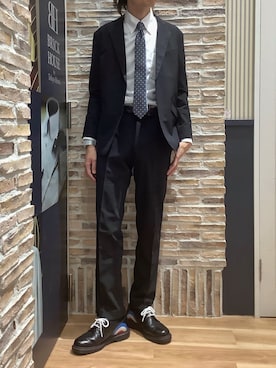 「アイテム（ビジネスシャツ）」を使った、BRICK HOUSE by Tokyo Shirts 各務原イオンモール店さん（メンズ・172cm）の夏コーディネート