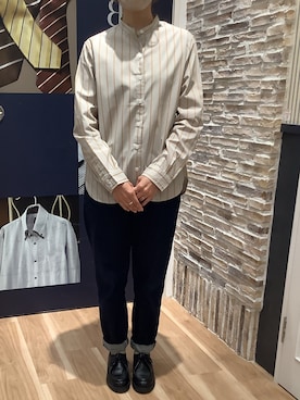 「ブラウンシャツ」｜BRICK HOUSE by Tokyo Shirts 各務原イオンモール店さん（レディース・152cm）の夏コーディネート